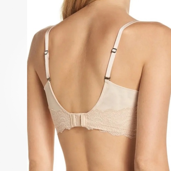 Spanx Undietectable Moss Green With Pink Lace Trim Underwire Bra Women's 34B - Picture 7 of 17